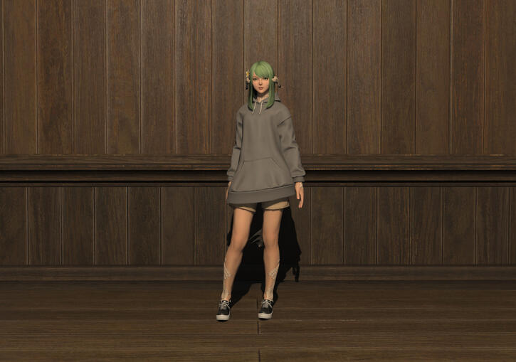 A2: Oversized Plain Hooded Tunic