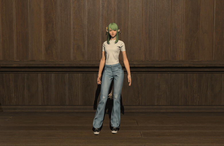 B5: Worn Bell-bottom Twill Trousers
