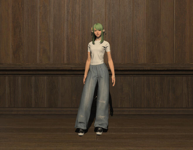 B9: Stonewashed Baggy Twill Trousers
